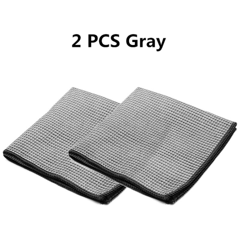 2pcs Microfiber Waffle Weave Towels, Effortlessly , Kitchen, And Bath With Glass Cleaning And Auto Detailing
