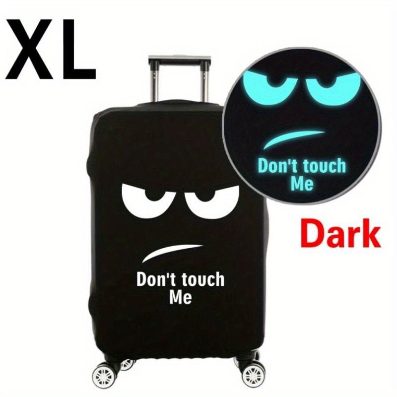 Simple Cartoon Luminous Pattern Suitcase Cover, Elastic Travel Accessories For Trolley Case