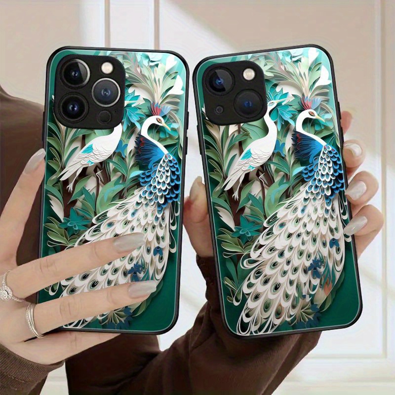 

Peacock Hd Definition Glass Phone Case For Iphone 15 Pro Max/ 14 Pro Max/ 13 Pro Max/ 12 Pro Max/ 11 Pro Max Gift For Firends