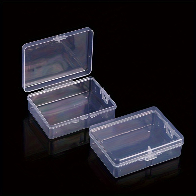 Clear Plastic Pp Storage Box, Powder Puff Storage Box, Small Product  Packaging Box, Covered Storage Case, Dustproof Storage Container, Rectangle  Floss Battery Swab Powder Puff Organizer Box, Thickened Jewelry Studs  Fishing 