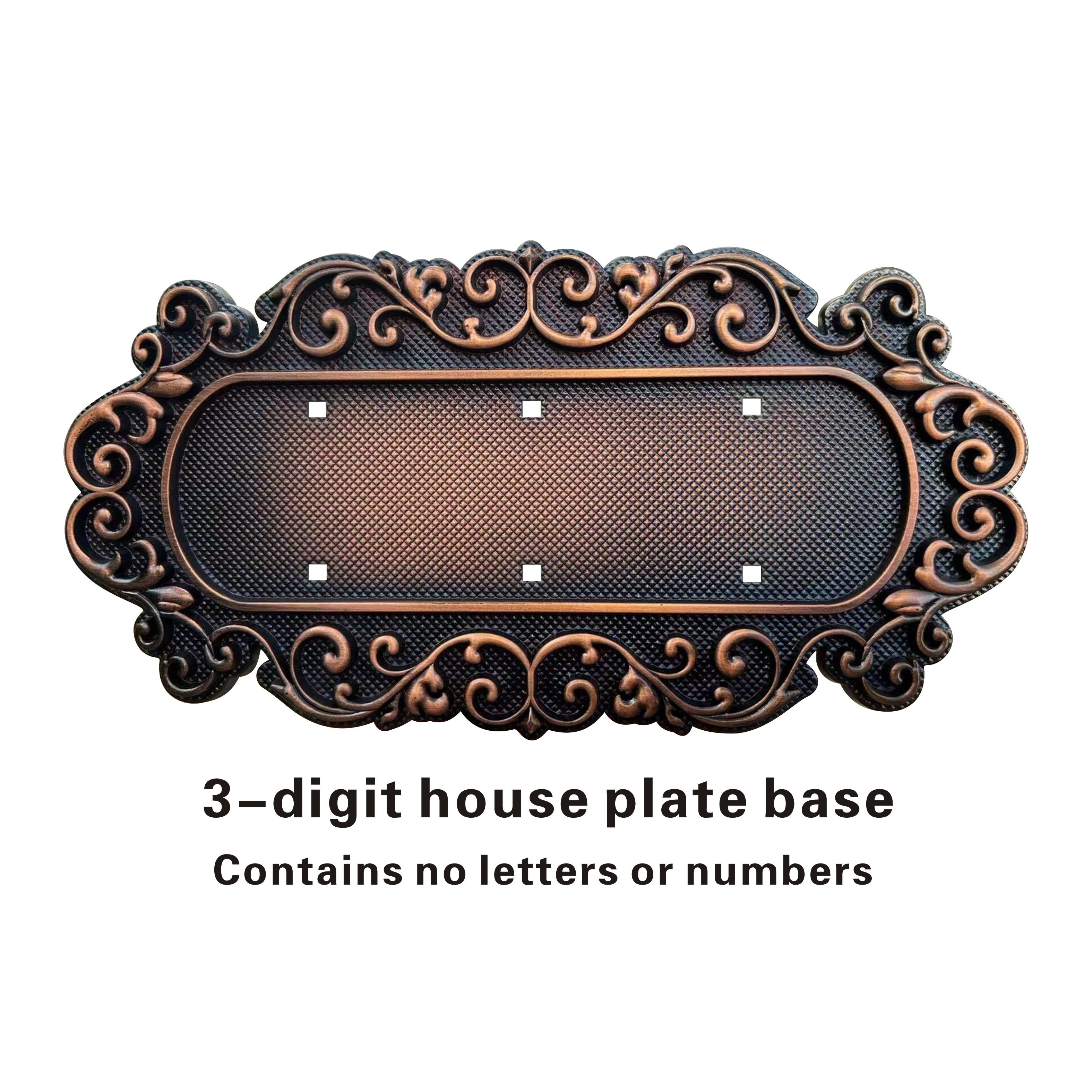 Exquisite Antique Bronze House Number Villa House Number Temu