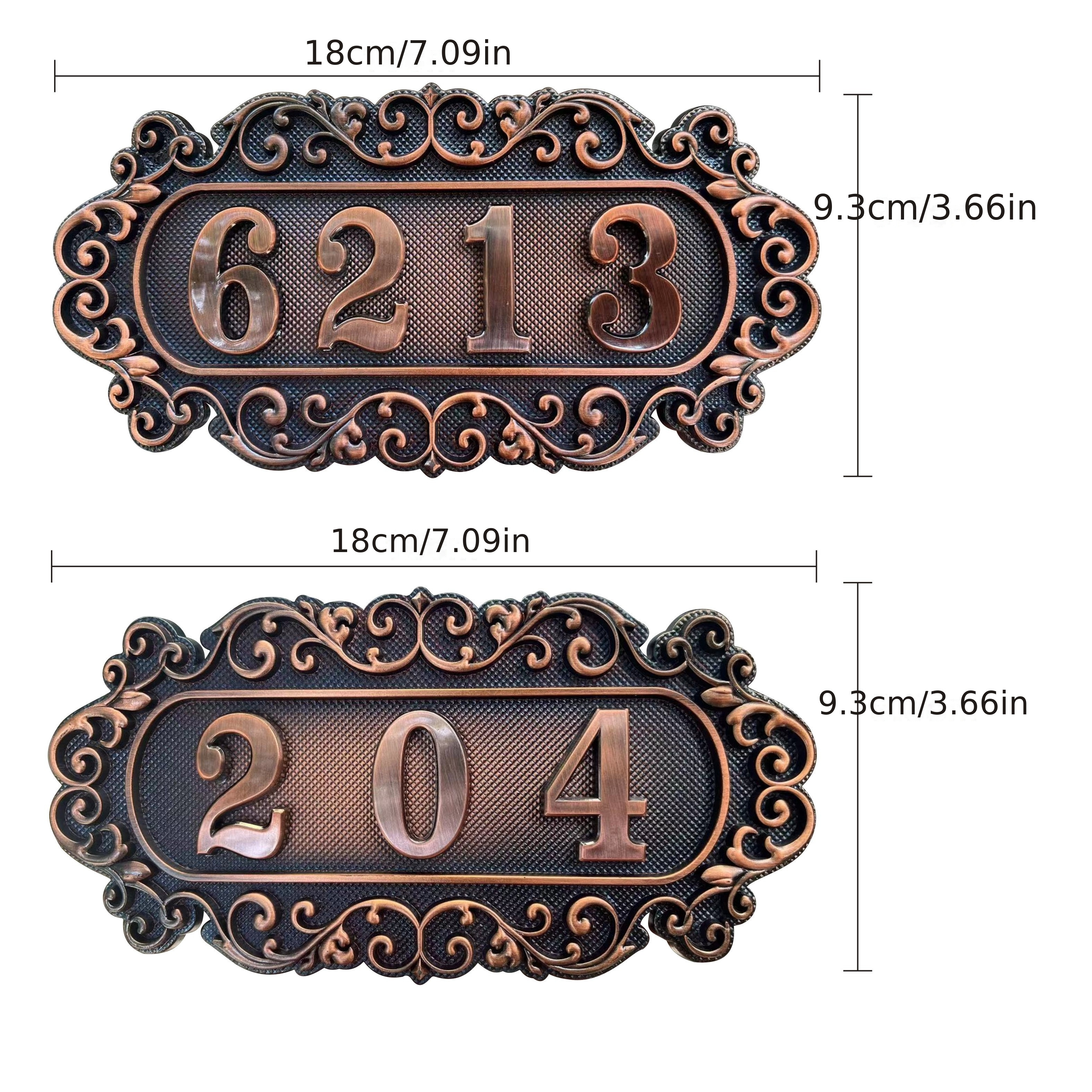 Exquisite Antique Bronze House Number Villa House Number Temu