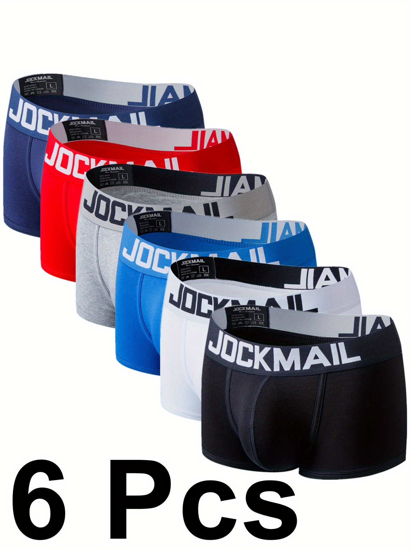 Jockmail Men's Boxer Briefs Low Waist Modal Breathable - Temu