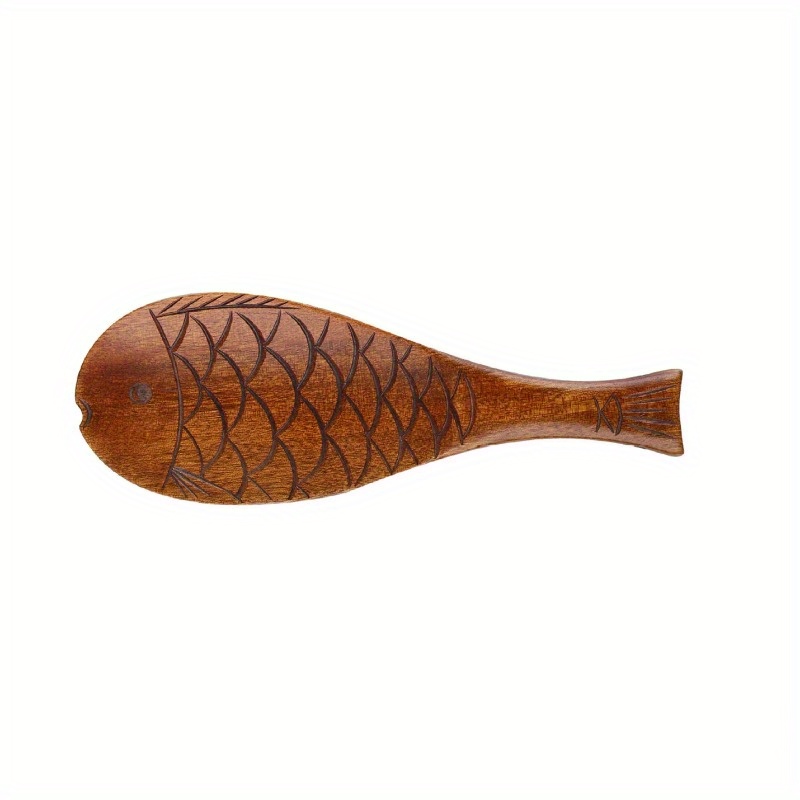 Retro Creative Fish Shaped Rice Spoon, Cute Wooden Non-stick Rice Shovel  Scoop, Kitchen Utensils Supplies, For Restaurant Commercial Use