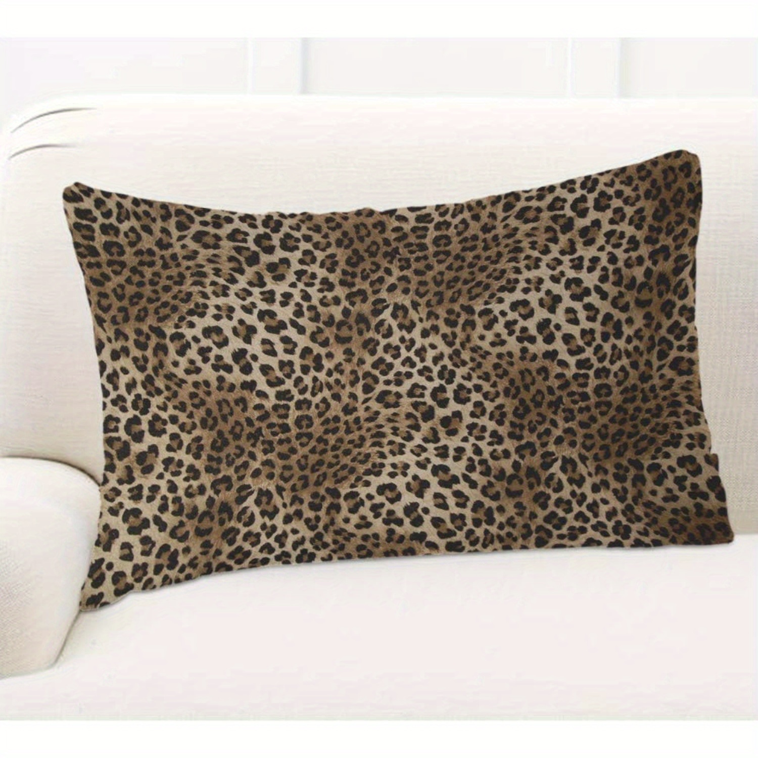 

1pc Throw Pillow Cover Leopard Print Pattern Safari Wild Animal Theme Pattern Leo Skin Tiger Decor Lumbar Pillow Case Cushion For Sofa Couch Bed Standard Queen (no Pillow Core)
