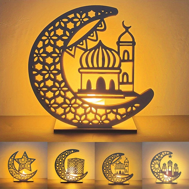 1 Stück, Eid Mubarak Holzornamente Mit Led-leuchten Ramanda Dekoration Für  Zuhause 2023 Ramadan Kareem Anhänger Islam Muslim Party Supplies, Die  Besten Täglichen Angebote Von Heute