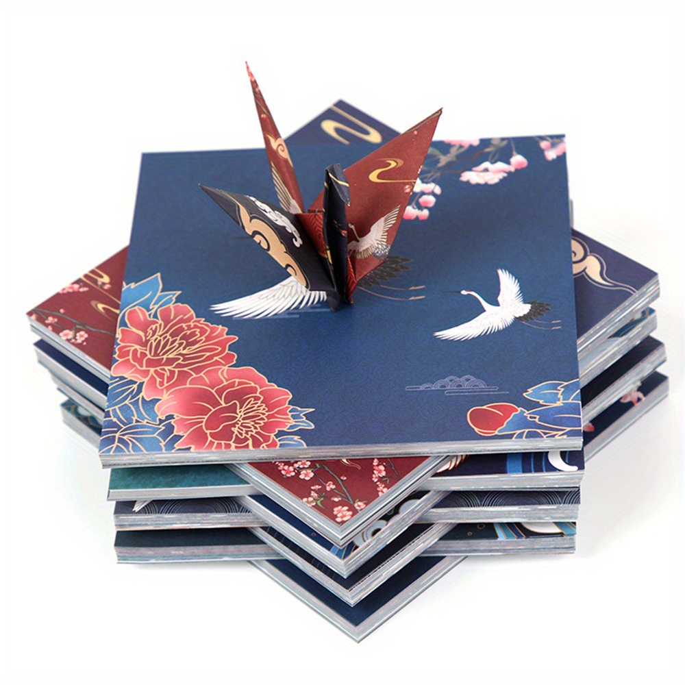 Free Shipping 7 Large Origami Cranes in Japanese Cherry Blossom sakura  Pattern Origami Paper for Weddings, Happiness, Good Luck & Health 