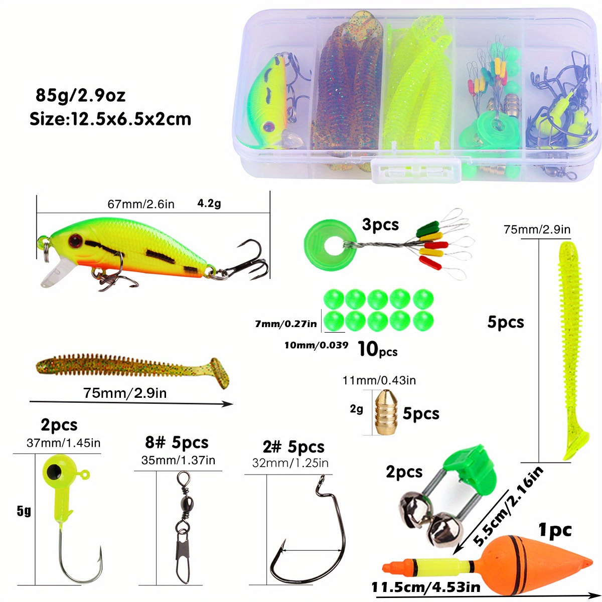 gulang multiple sizes fishing rod guides