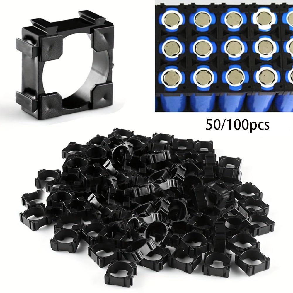 

50/100pcs 18650 Lithium Battery Holder Plastic Battery Pack Bracket Cylindrical Cell Battery Stand Cell Spacer Battery