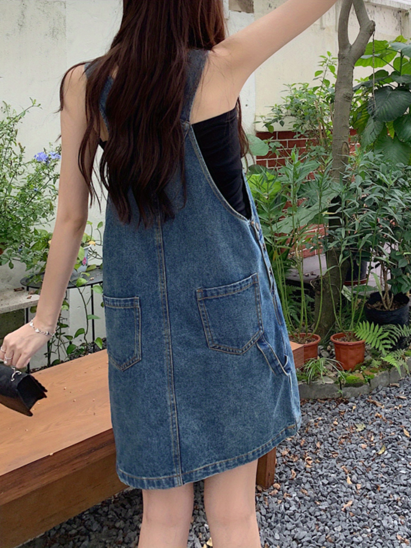 white christmas dresses Heidi Japanese Eco Denim Dress M/L / Ivory main image 1