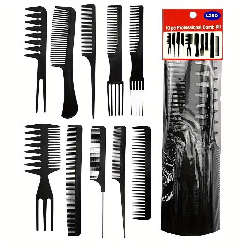 4pcs double face large dents peigne coiffeur peigne set