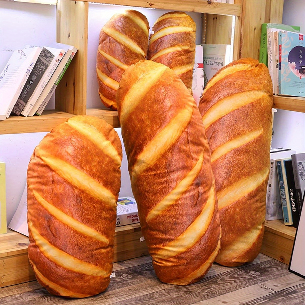 Wholesale 3D Simulation Bread Shape Pillow Soft Lumbar Baguette Back Cushion  Funny Food Plush Stuffed Toy From m.