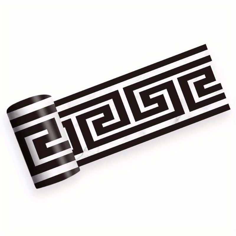 Image of 1pc Funlife 78.7 Inch Long Waist Line Greek Pattern Kitchen Washstand Fashion Home Decoration