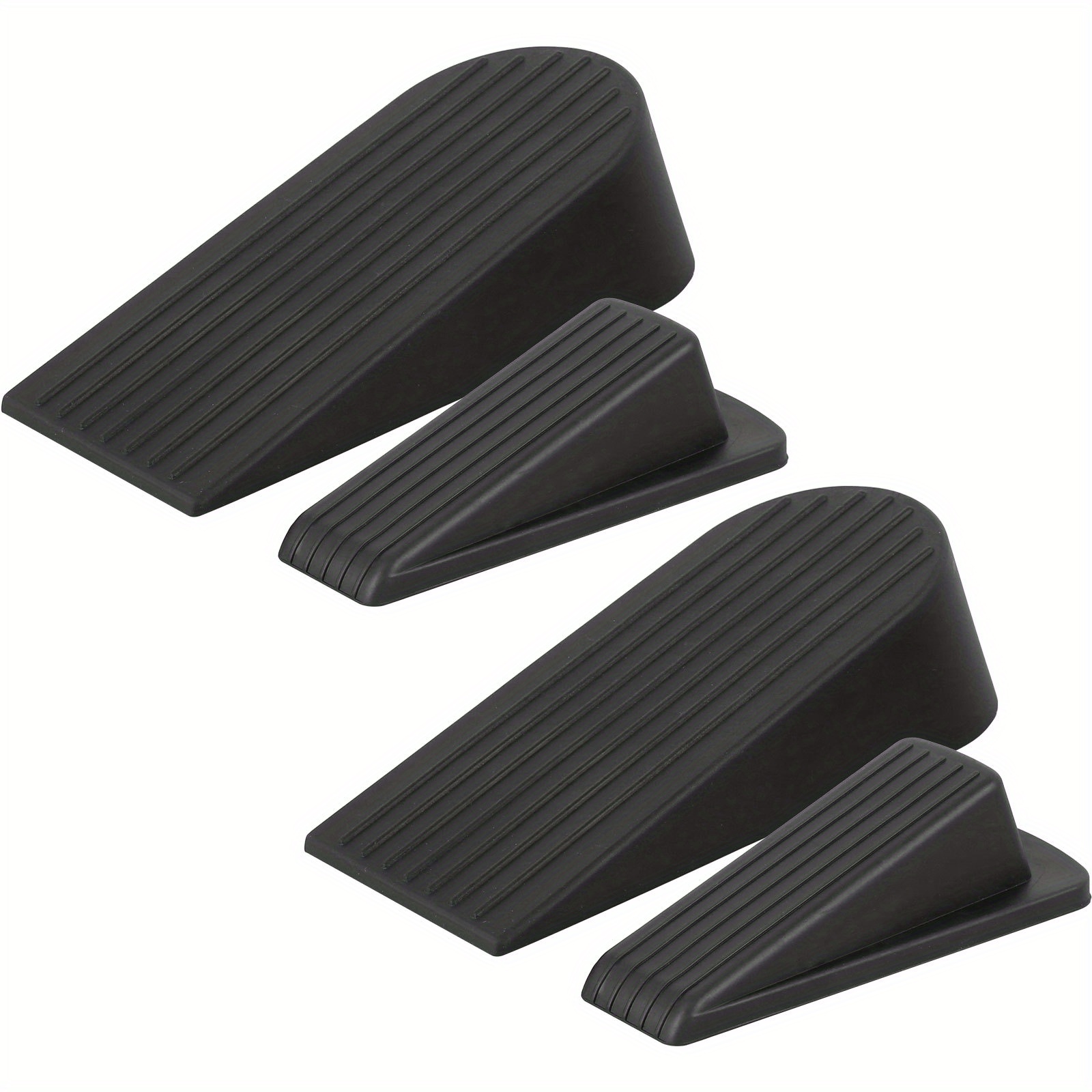 Heldig Door Stoppers for Floor Rubber Door Stop Wedge, Door Gaps and  Prevent The Lock-Outs, Floor Sturdy Stackable Door Stop for Carpet Heavy  Duty