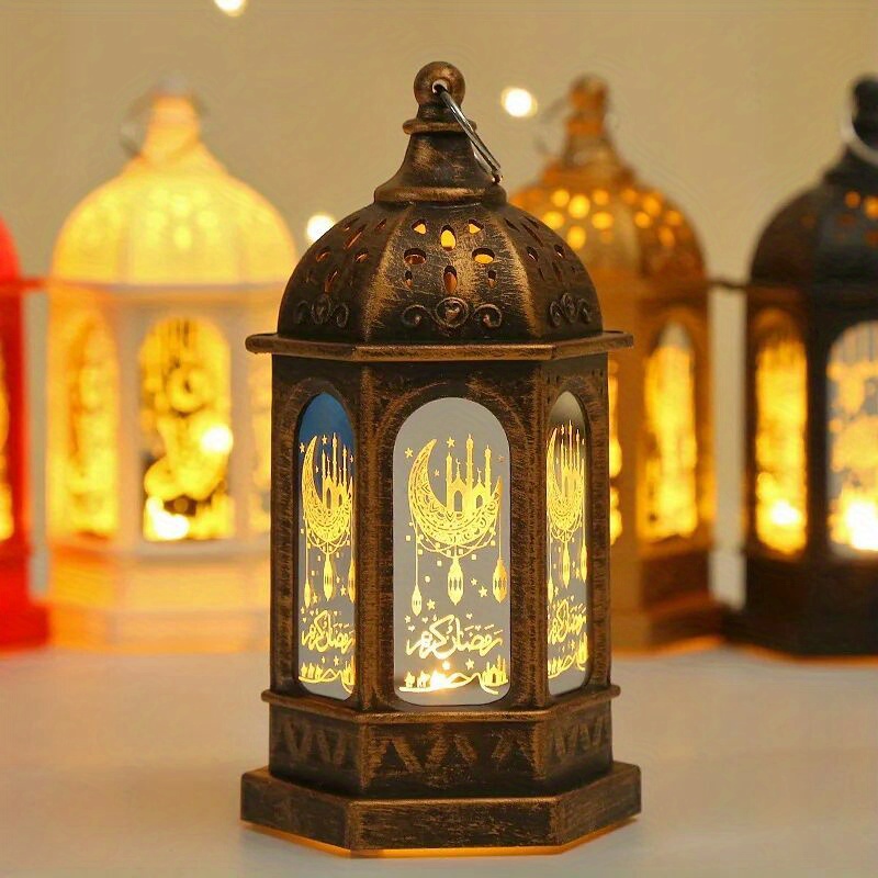 Yeacher Lampe stéréo LED Eid Mubarak Guirlande lumineuse