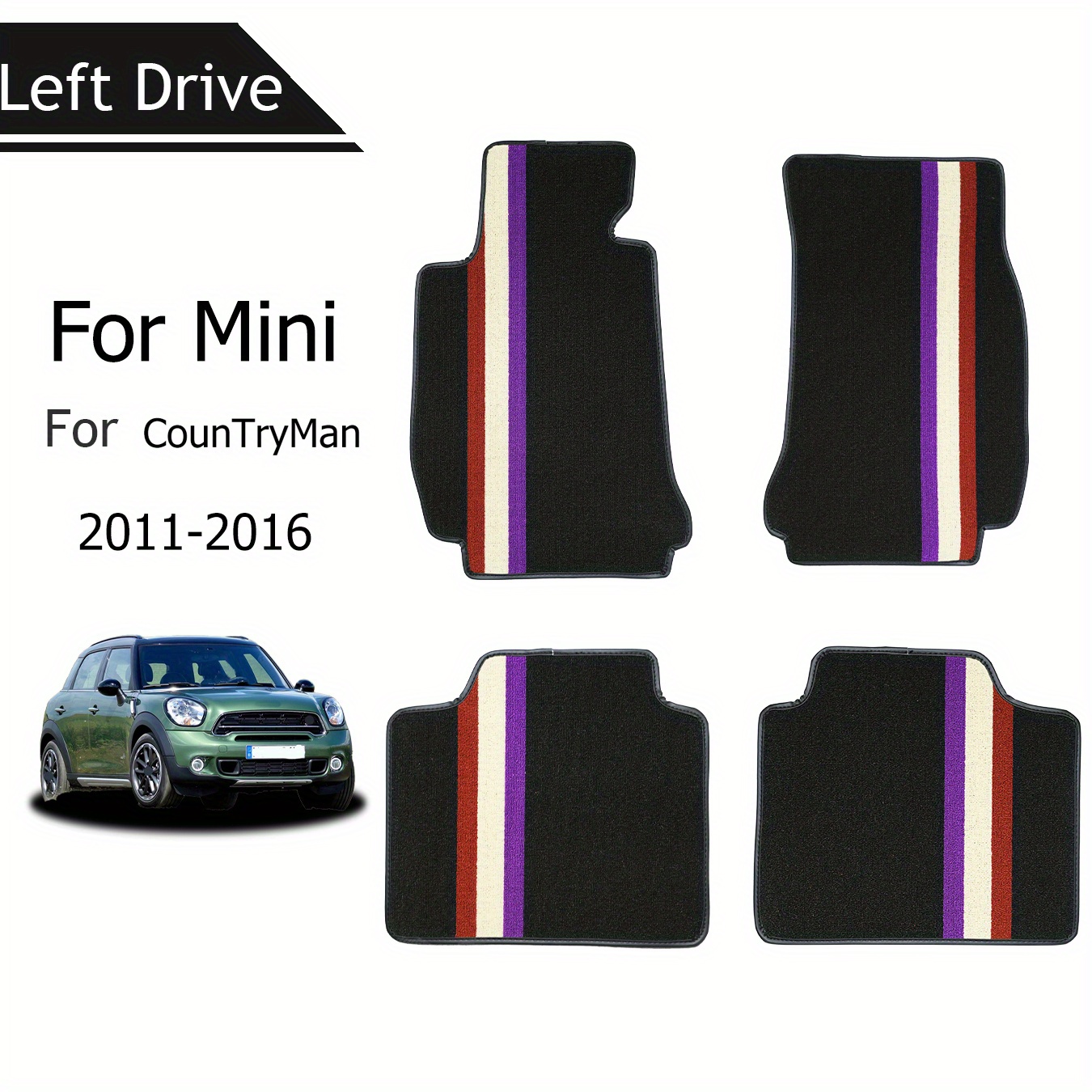 

2pcs/4pcs Car Floor Mats Fits For Mini For Countryman 2011-2016 Car Interior Accessories