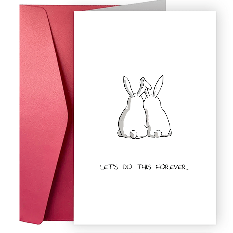 

A Funny Creative Valentine's Day Anniversary Greeting Card Bunny Love Card, Valentine Cards, Cute Card Valentines Card Anniversary Card.give Him, Her Valentine's Day Gift Eid Al-adha Mubarak