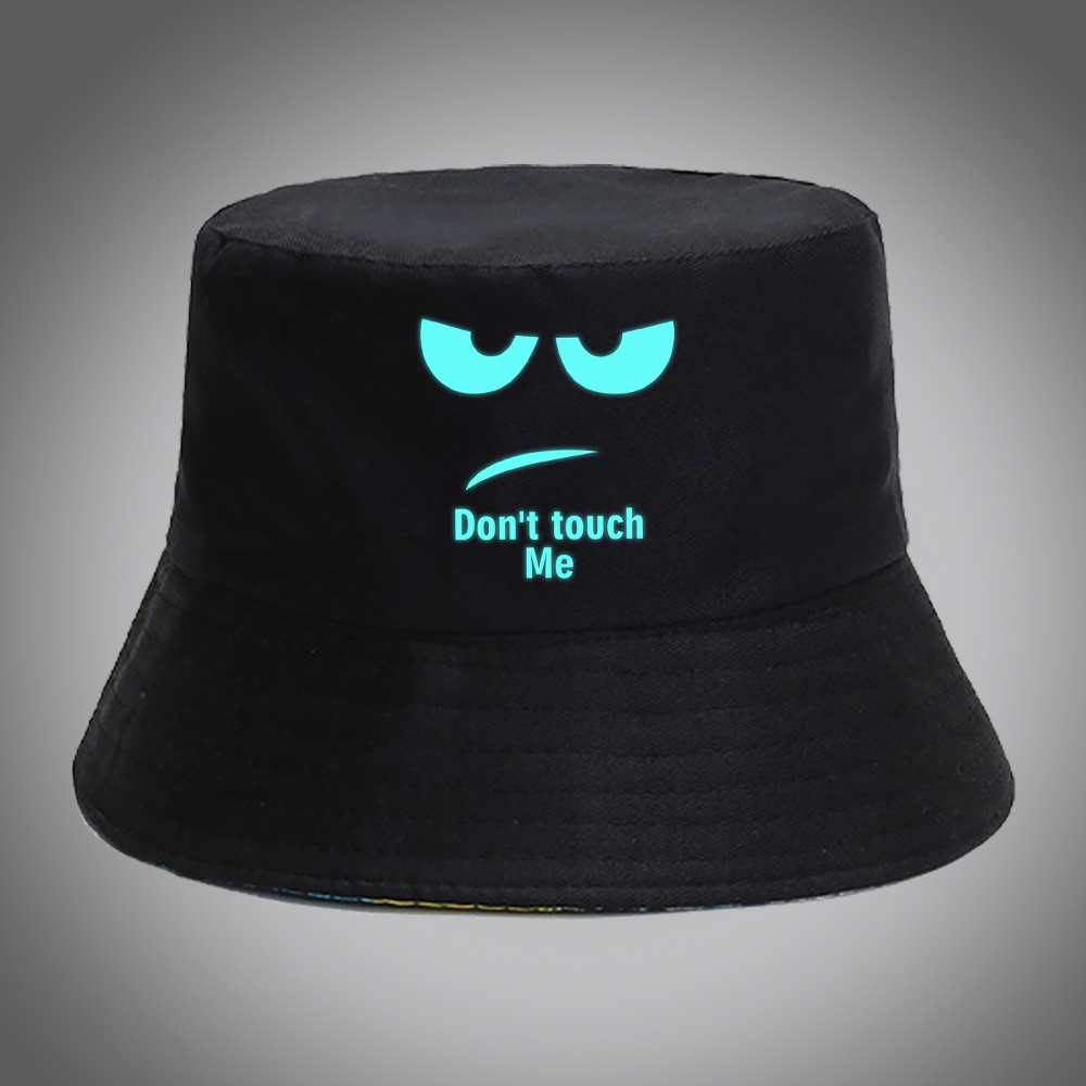Funny Cool Dont Touch Luminous Print Fisherman Hat Casual Panama