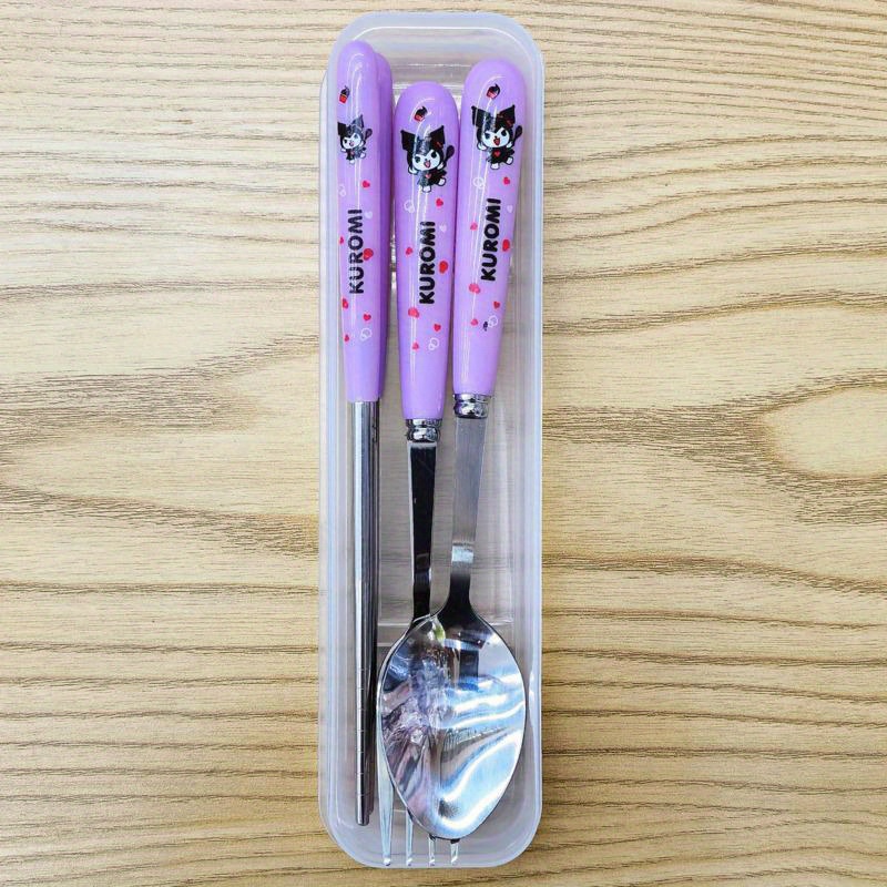 My Melody Lunch Tableware Spoon Chopsticks Fork Utensils Set in