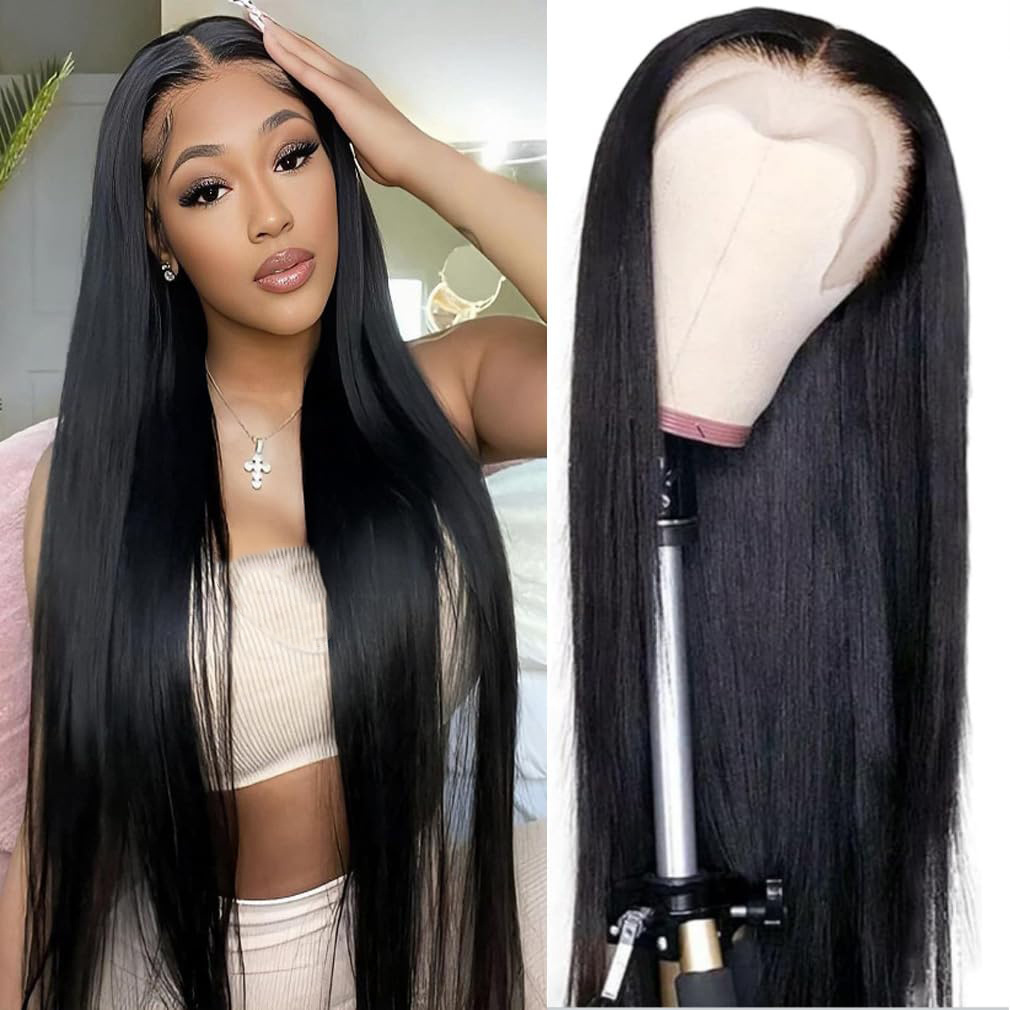 Hd Lace Front Human Hair Wigs Straight 13x6 Transparent Lace - Temu Canada