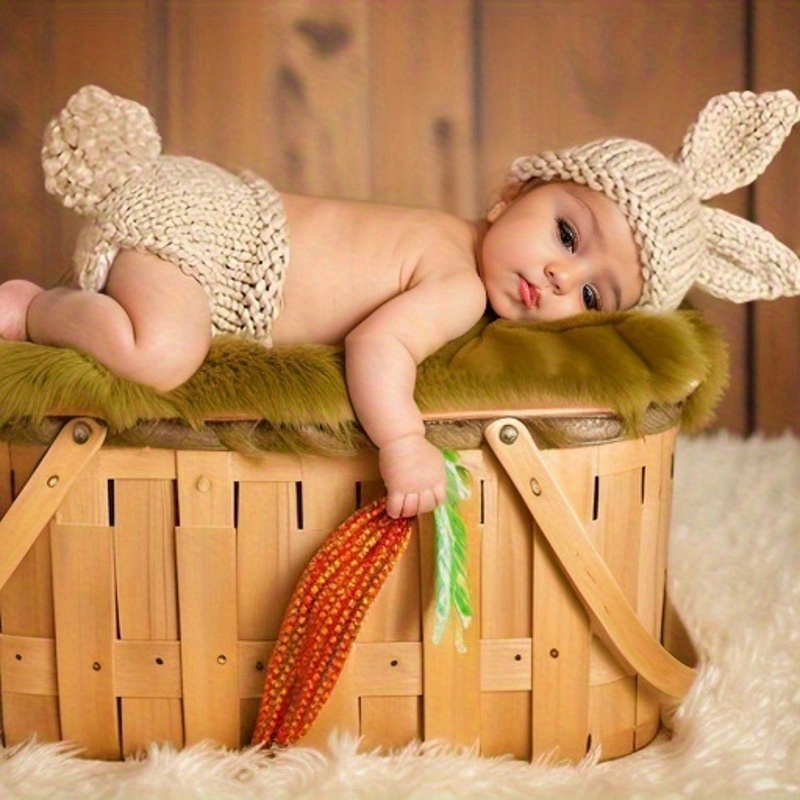 2pcs/set Recién Nacido Bebés Niños Niñas Lindo Crochet Tejer - Temu