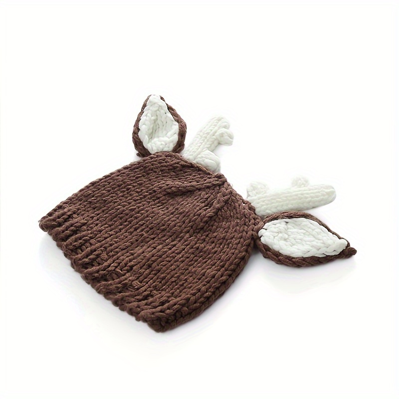 2pcs Ensemble De Bonnet De Bébé Mignon Tricoté À La Main - Temu France