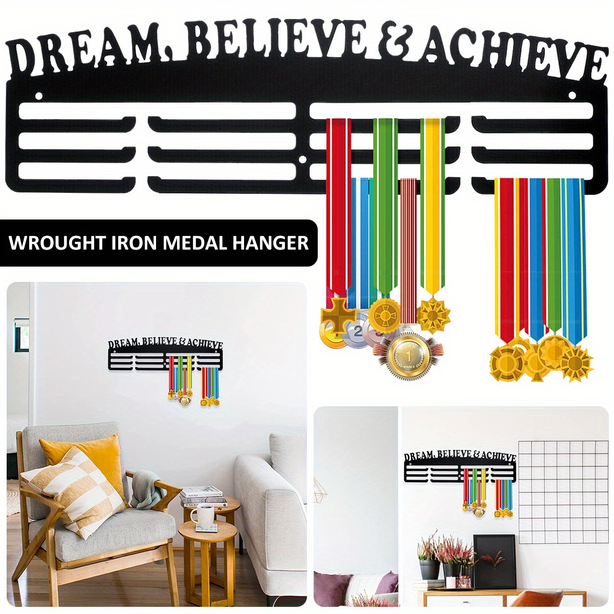 Metal Wall Decor Metal Iron Art Marathon Medal Swimming - Temu