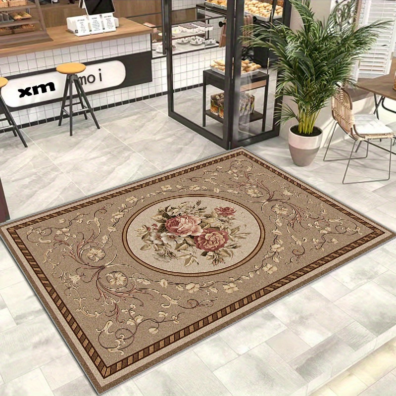 

1 Non-slip Rug, Machine Washable, Suitable For Office Entrance Floor, Decorative Shop, Cafe Rug, Living Room, Bedroom, European Rug, Art Printed Rug, Vintage Medal Rug Eid Mubarak