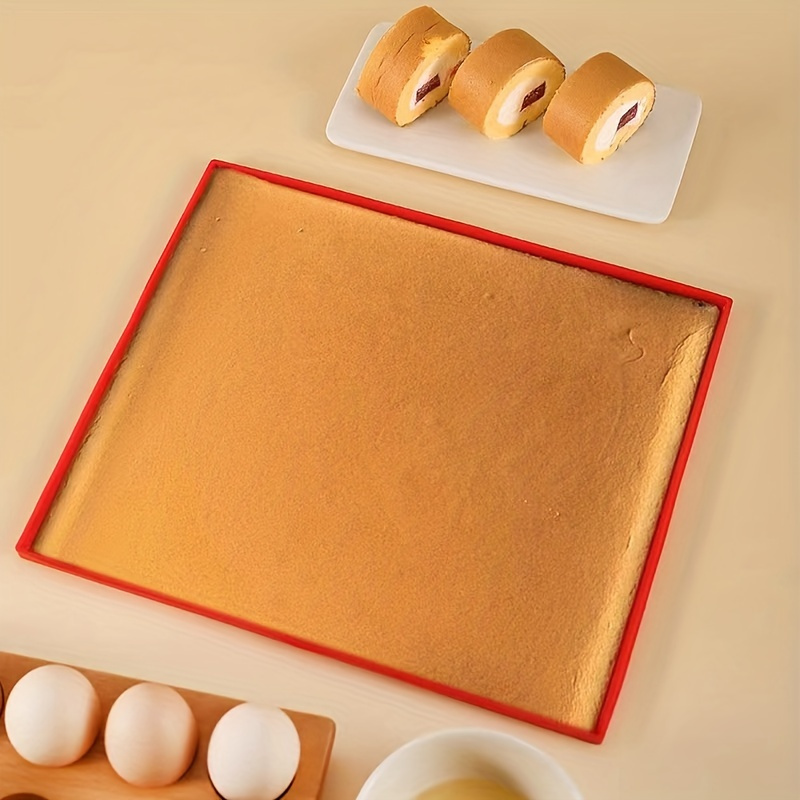 1pc, Swiss Roll Cake Mat 30.99cm X 25.98cm, Silicone Swiss Roll Mold, Baking Tools, Kitchen Gadgets, Kitchen Accessories
