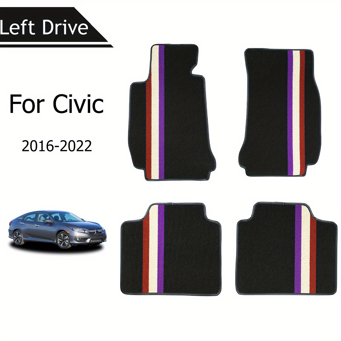 Fit For Civic 2016 2021 Auto Fußmatten Für Civic 2021 2024 - Temu Germany