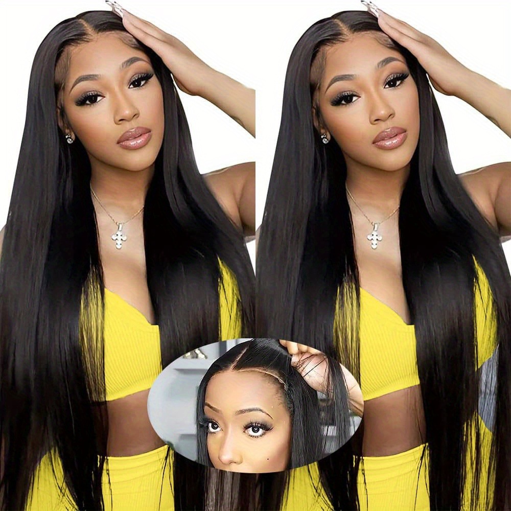 Wigs 250 Density Wigs Human Hair Pre Plucked Pre Straight Hd Lace Front Wigs Upgraded No Glue 13x6 Wigs