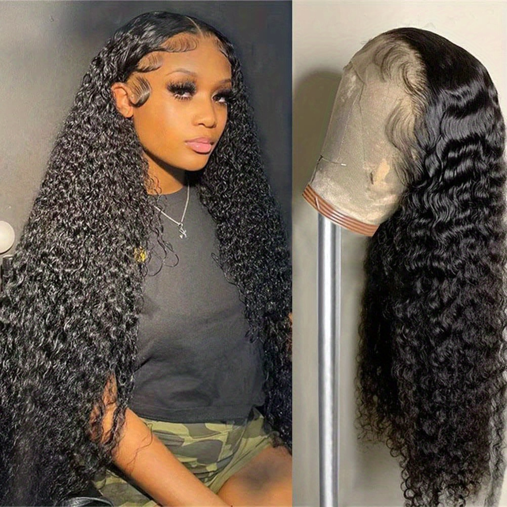 Water Wave Lace Front Wigs Human Hair 30 Inch 13x6 Lace Frontal Wig 12A  Transparent Brazilian Virgin Hair HD Curly Lace Front Wig Human Hair  Glueless
