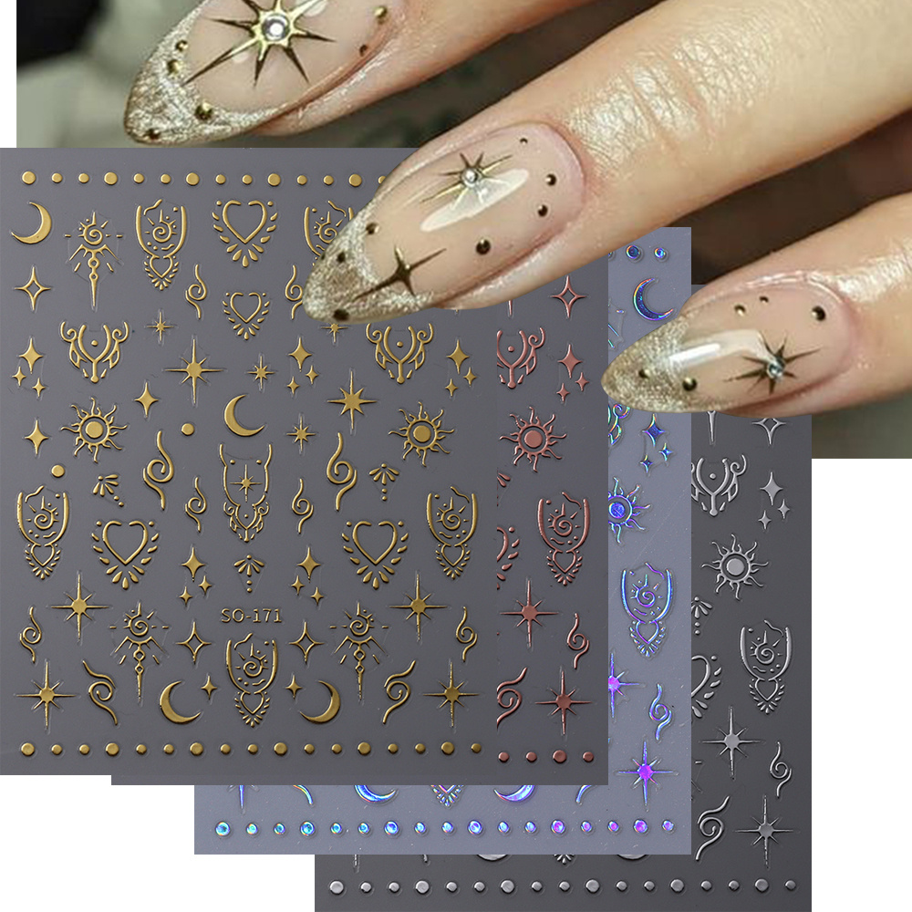 1sheet Star Pattern Nail Art Sticker Y2K-style Nail Art Decals