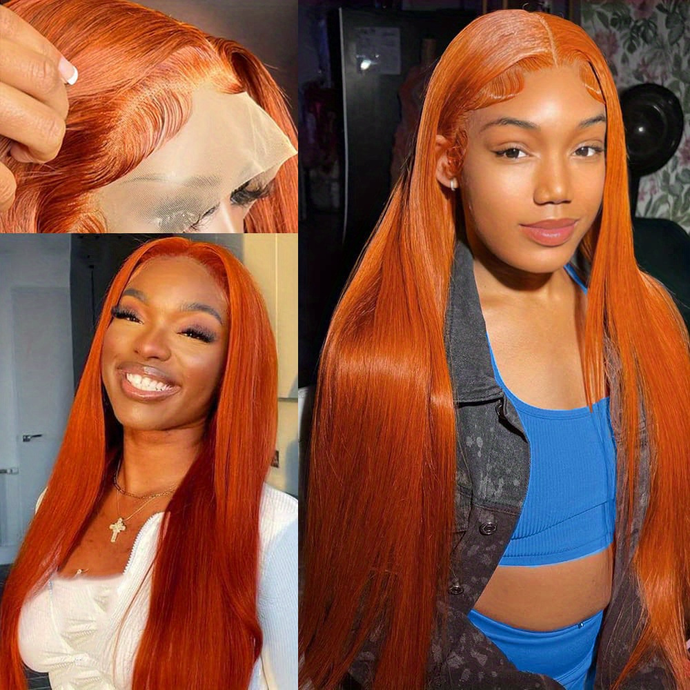Neon Orange Long Wig