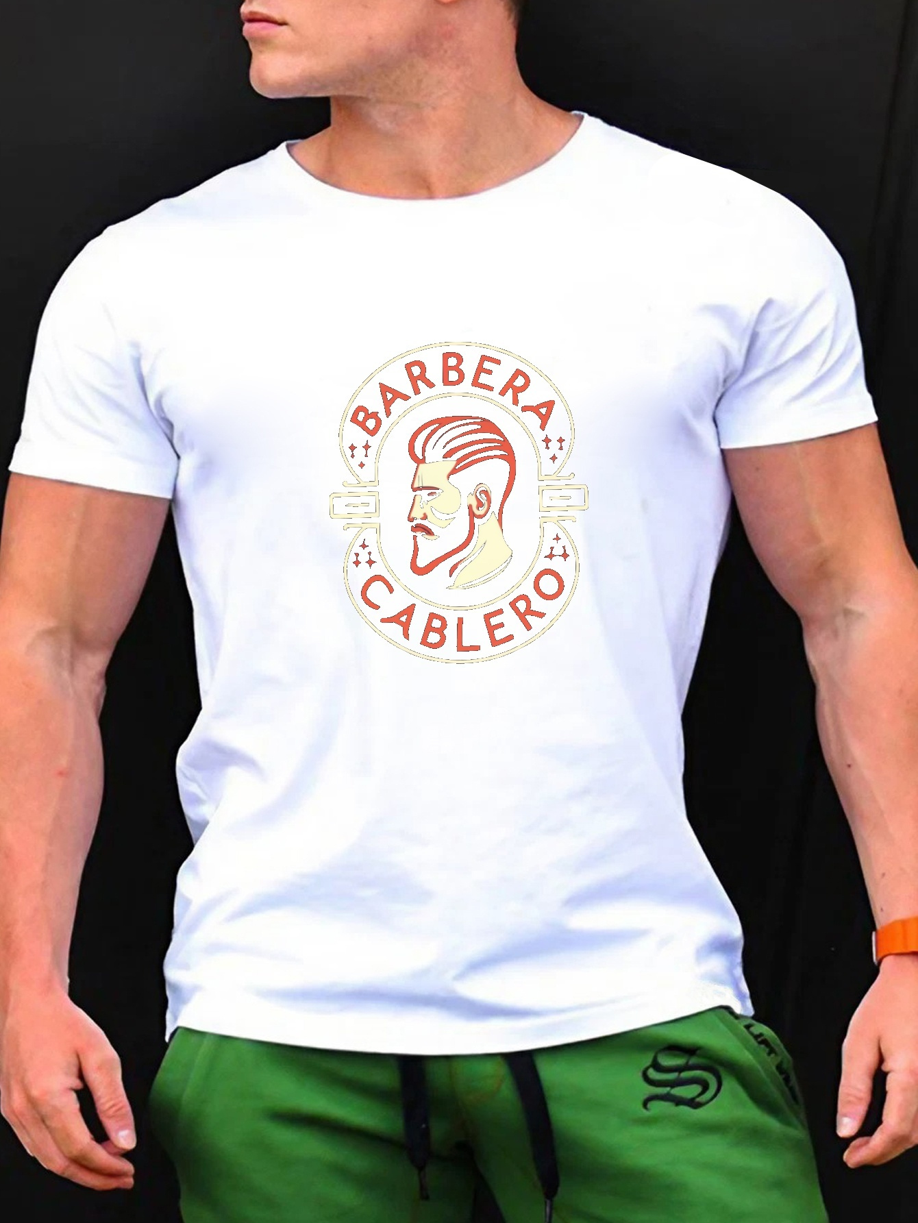 Camiseta Cómoda Moderna Estampado Barbero Hombre Camiseta - Temu Mexico