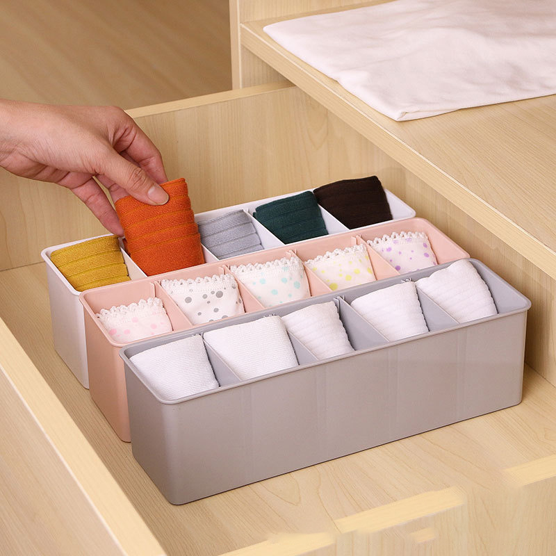 versatile drawer organizer for socks panties accessories   plastic storage box with compartments for belts ties bras more   dorms bedrooms details 1