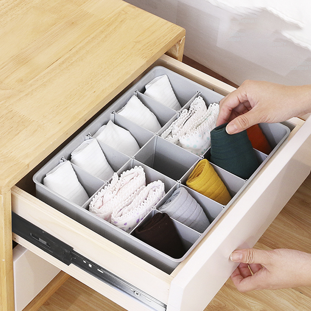 versatile drawer organizer for socks panties accessories   plastic storage box with compartments for belts ties bras more   dorms bedrooms details 5