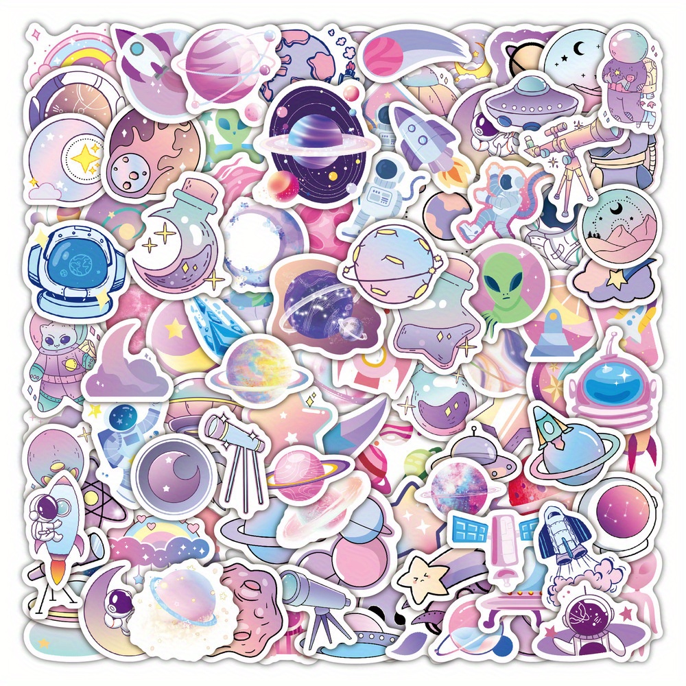 Konsait 48Sheets Outer Space Make Your own Stickers, Make A Face Stickers  Solar System Universe Outer Space Theme Party Favor