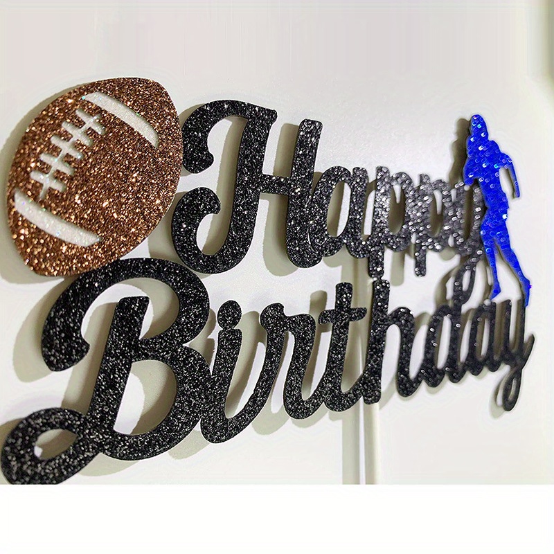 1pc Inserimento Torta Compleanno Felice Calcio Decorazioni - Temu Italy