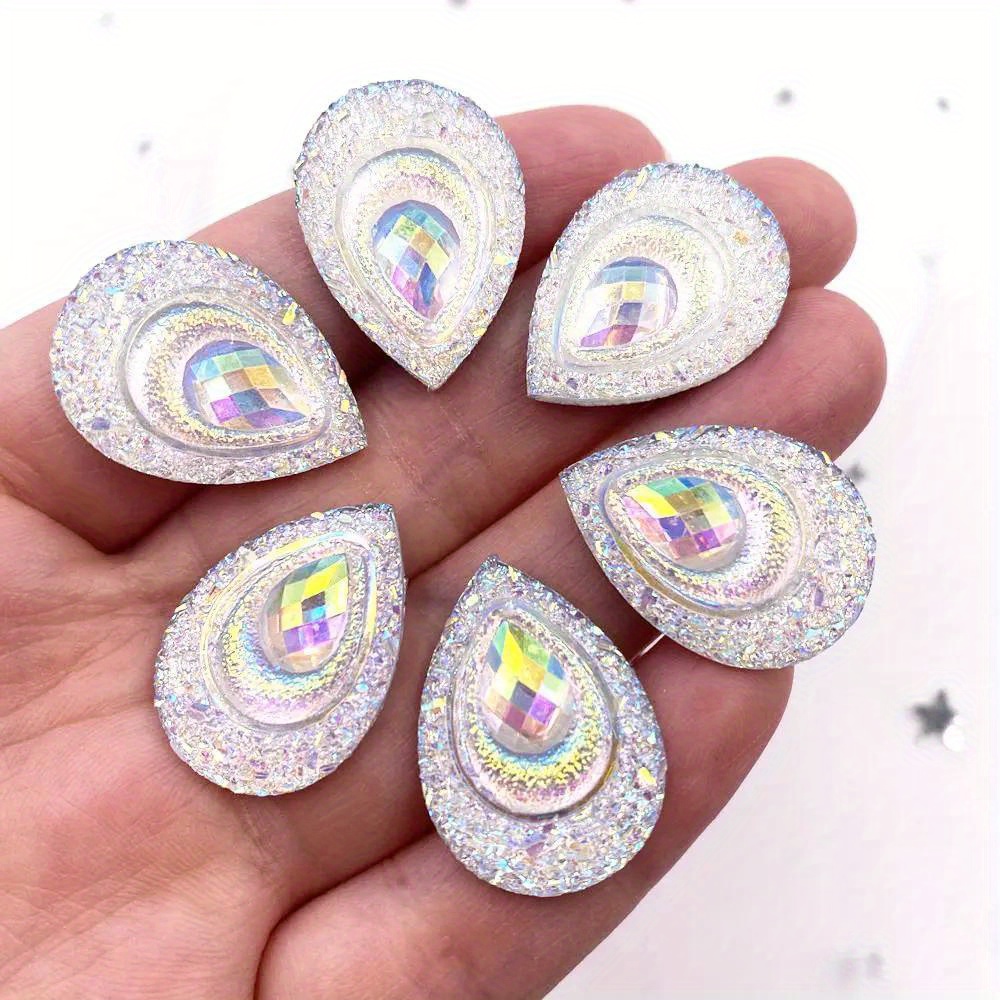 AB Resin Accessories Peacock Feathers Rhinestone Buttons 20x38mm Flat Back  For DIY Clothing Applique, Scrapbooking, And Wedding Décor From  Cambay_jewelry, $18.28