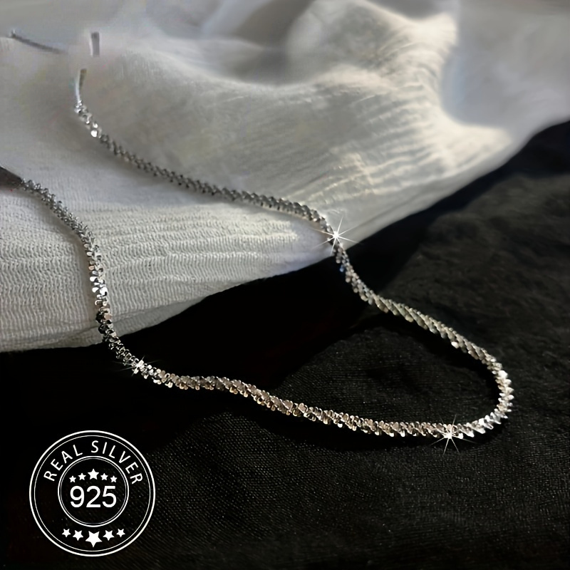 925 Silver Chain Necklace For Men - Temu