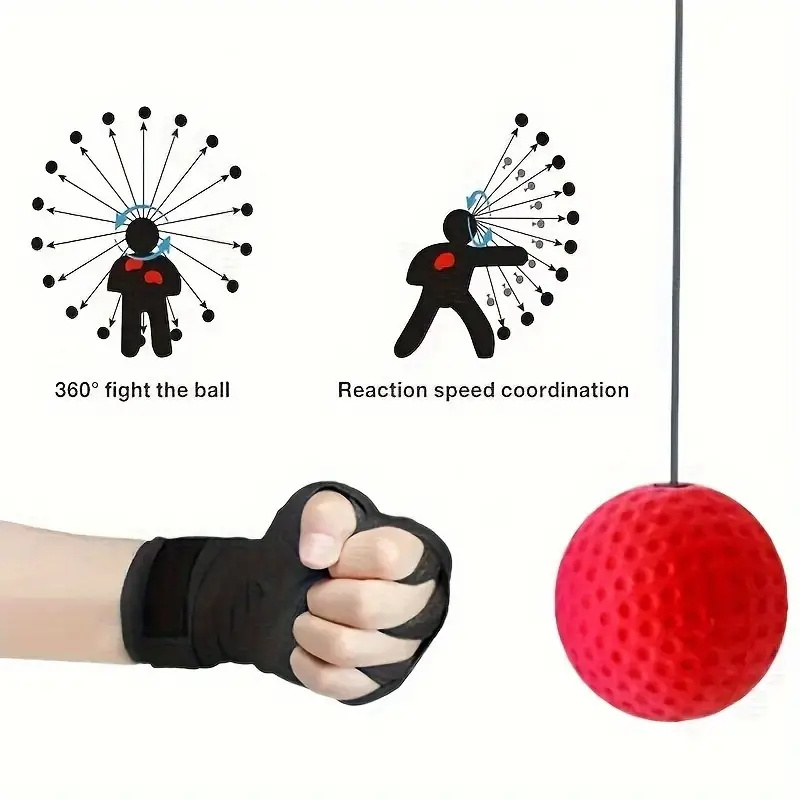 WMLBK Lot de 3 balles de boxe montées sur la tête pour entraînement de  réaction, balle de boxe portable pour entraînement de vitesse et de  coordination œil-main : : Sports et Loisirs