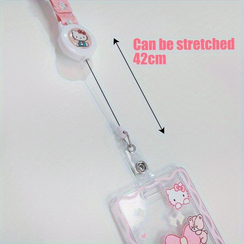 Hello Kitty retractable badge reel holder with clip on back