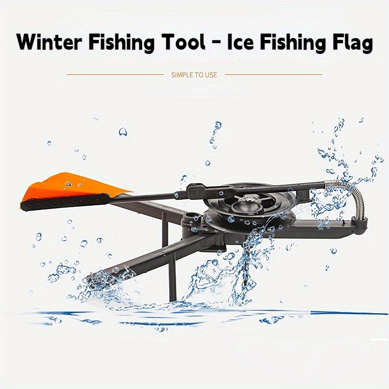 1pc Portable Winter Ice Fishing Tip Up With Flag Pole, Ice Fishing