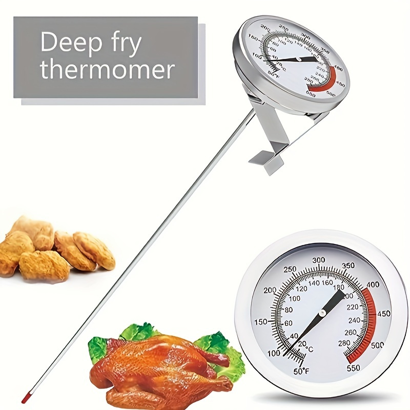 1pc Candy Deep Fry Thermometer With Probe, Instant Read Food Thermometer,  Mechanical Meat Thermometer For Grilling, Candle Making Thermometer, Baking