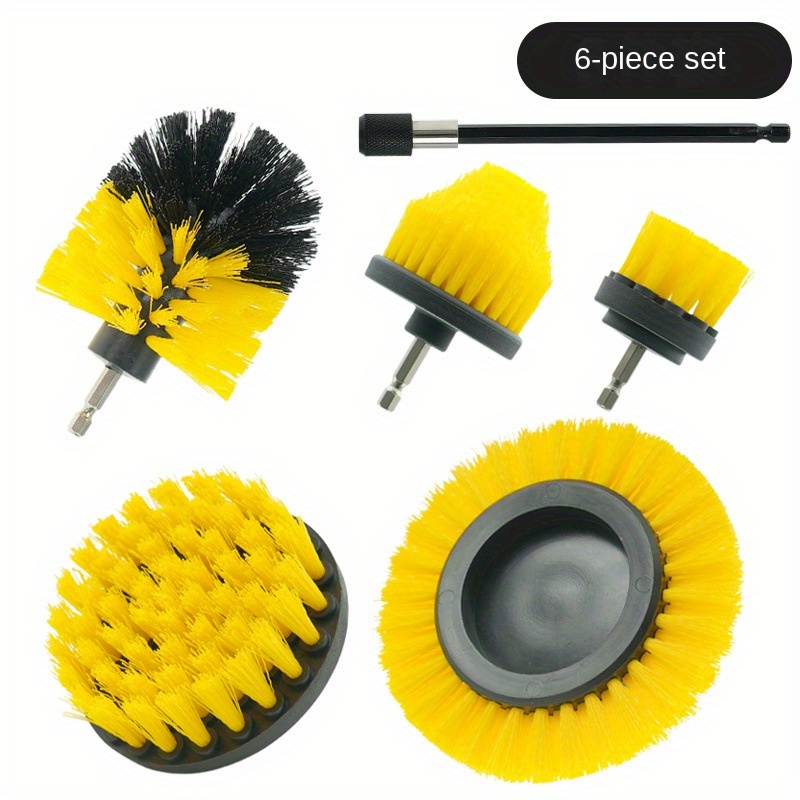 

6pcs/set Car Detailing Brushes, Tire Brushes, Interior Brushes, Air Conditioning Brushes, Electric Cleaning Brushes Electric Tool Brush Head Set