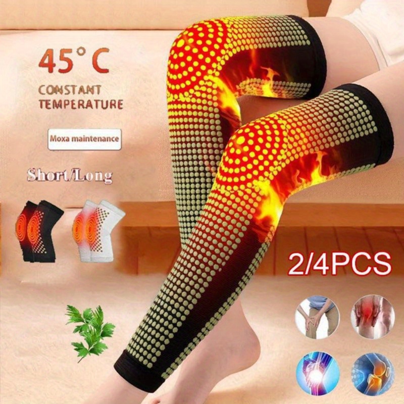 

1set 2023 New Long Style Self Heating Support Knee Pad Knee Brace Warm For Injury Recovery Belt Knee Leg Warmer