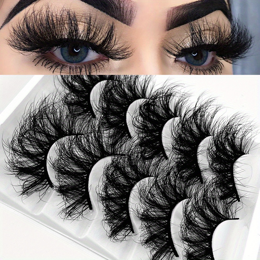 

5 25mm 8d Volume Strip Fluffy False Eyelashes Eyelashes