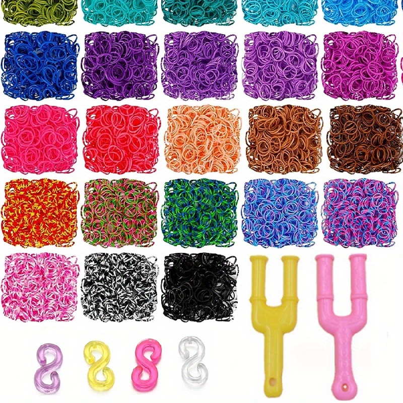  Momo's Den Kit de pulsera de goma para hacer pulseras, kit de  pulsera de goma de 12100+ telar, estuche grande de regalo con accesorios de  calidad premium, 28 bandas de colores
