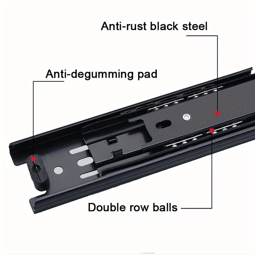 Metal Pull Rails Storage Cabinets Silent Guide Rail Side - Temu